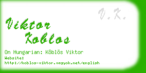 viktor koblos business card
