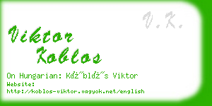 viktor koblos business card